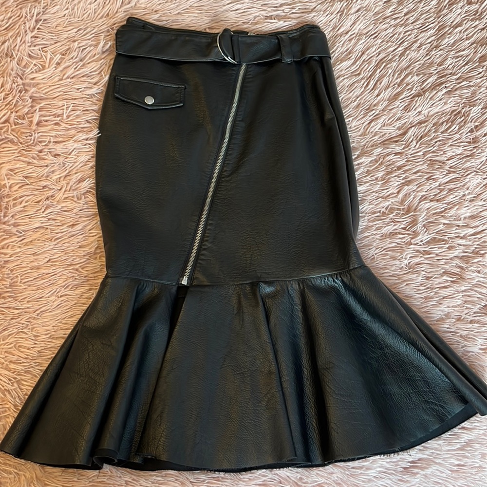 Vegan leather skirt